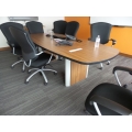 Sugar Maple 8 ft. Boardroom Meeting Table w Connectivity & Power